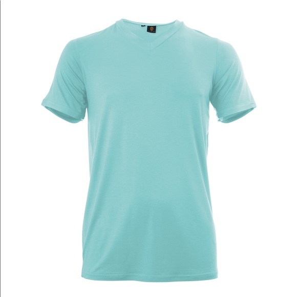 kING NEW YORK, V-NECK T-SHIRT, LIGHT TURQUOISE. - Picture 9 of 14